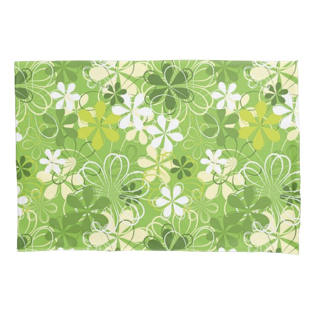 Farbenfrohe Kunst Illustration Natur Blumenmuster Kissenbezug (Vorderseite)