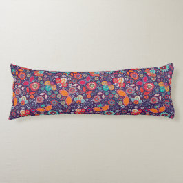 Farbenfrohe Kunst Illustration Natur Blumenmuster Seitenschläferkissen