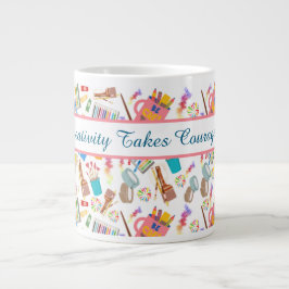 Farbenfrohe Kunst liefert kreatives Muster für Kün Jumbo-Tasse