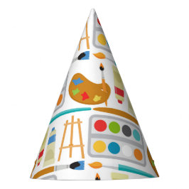 Farbenfrohe Kunstgegenstände - lustiges Malmuster Partyhütchen