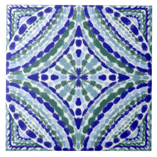 Farbenfrohe Kunsthandwerker blaugrüne Mosaik-Handg Fliese