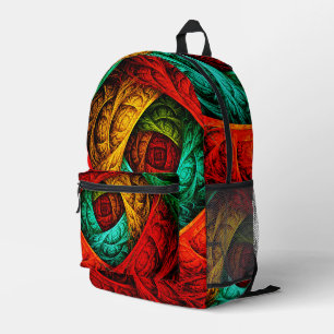 Farbenfrohe künstlerische Moderne Abstrakte Kunst Bedruckter Rucksack
