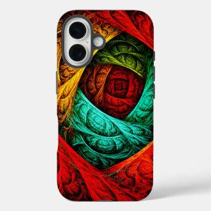 Farbenfrohe künstlerische Moderne Abstrakte Kunst iPhone 16 Hülle