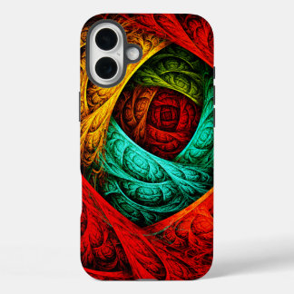 Farbenfrohe künstlerische Moderne Abstrakte Kunst iPhone 16 Plus Hülle