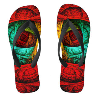 Farbenfrohe künstlerische Moderne Abstrakte Kunst Flip Flops