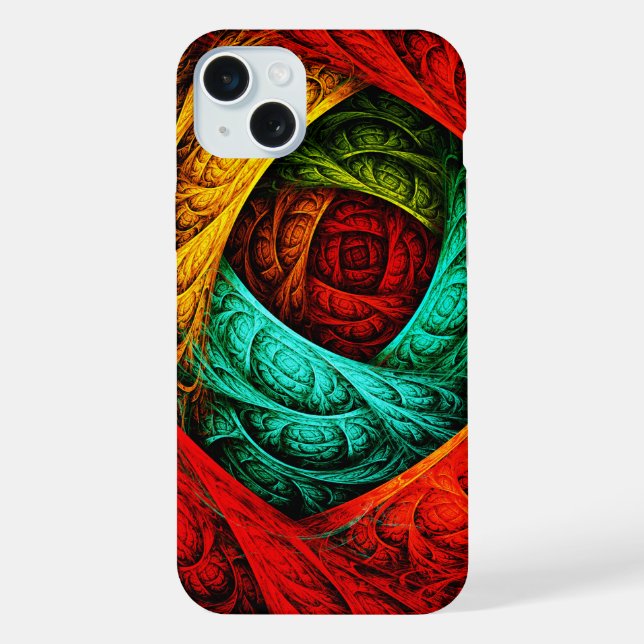 Farbenfrohe künstlerische Moderne Abstrakte Kunst  iPhone Hülle (Rückseite)
