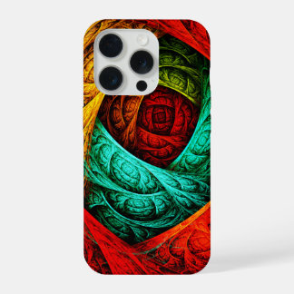Farbenfrohe künstlerische Moderne Abstrakte Kunst iPhone 15 Pro Hülle