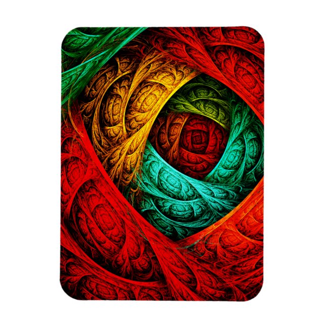 Farbenfrohe künstlerische Moderne Abstrakte Kunst  Magnet (Vertikal)