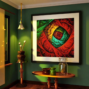 Farbenfrohe künstlerische Moderne Abstrakte Kunst  Poster