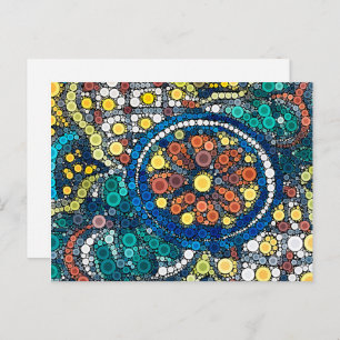 farbenfrohe künstlerische Postkarte Südwesttöpferi