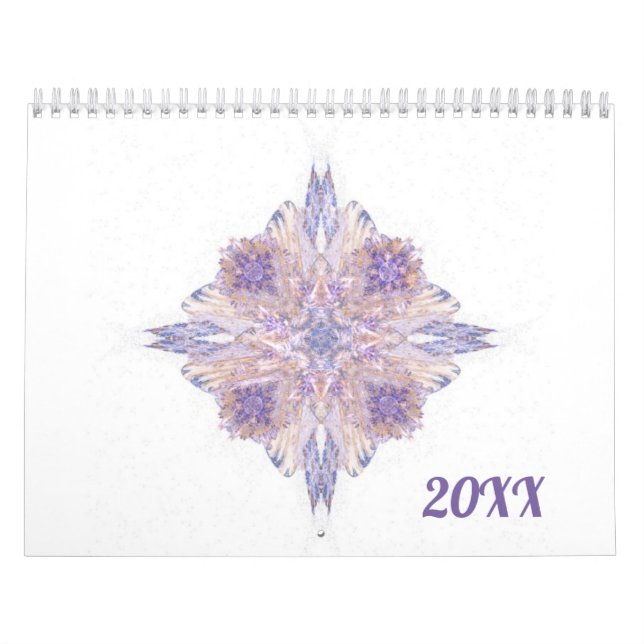 Farbenfrohe Kunstwerke Fraktal Zwölf Monate Kalender (Titelbild)