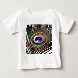 Farbenfrohe Kupfer Peacock Feaather Baby T-shirt