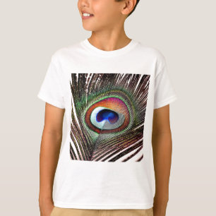 Farbenfrohe Kupfer Peacock Feaather T-Shirt