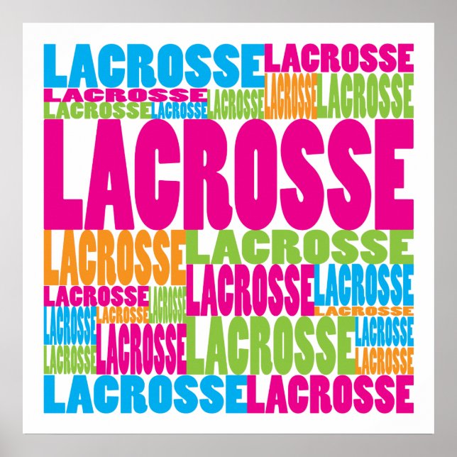 Farbenfrohe Lacrosse Poster (Vorne)