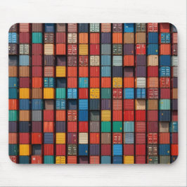 Farbenfrohe Ladung: Containernetz für die industri Mousepad