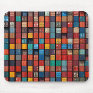 Farbenfrohe Ladung: Containernetz für die industri Mousepad