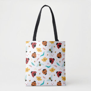 Farbenfrohe Ladybugs und Bienen