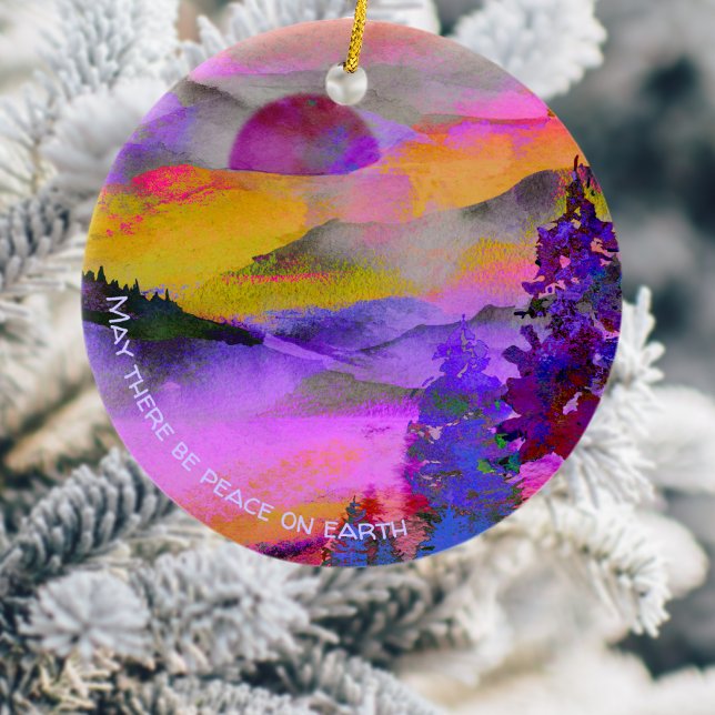 Farbenfrohe Landschaft Keramik Ornament (Von Creator hochgeladen)