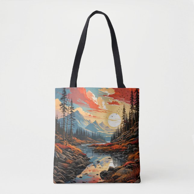 Farbenfrohe Landschaftliche Herbstlandschaft Illus (Vorderseite)