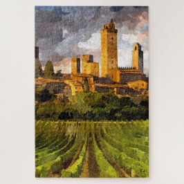 Farbenfrohe Landschaftliche Toskana Castel Casa Se Puzzle