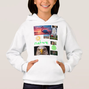 Farbenfrohe Landtiere Design für Kinder Hoodie