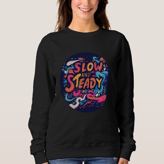 Farbenfrohe langsame und stetige Kostüme für Mann  Sweatshirt (Vorderseite)