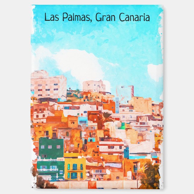 Farbenfrohe Las Palmas Gran Canaria Architektur Magnet (Vorderseite)