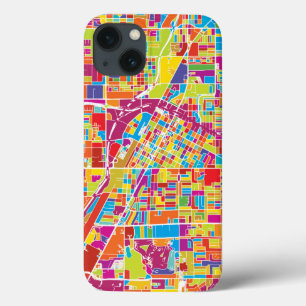 Farbenfrohe Las Vegas, Nevada Karte Case-Mate iPhone Hülle