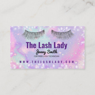 Farbenfrohe Lash Tech Business Card Visitenkarte