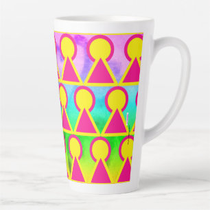 Farbenfrohe Latte-Tasse Milchtasse