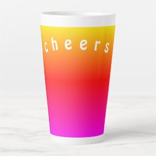 Farbenfrohe Latte-Tasse-Regenbogenfarben - Beifall Milchtasse