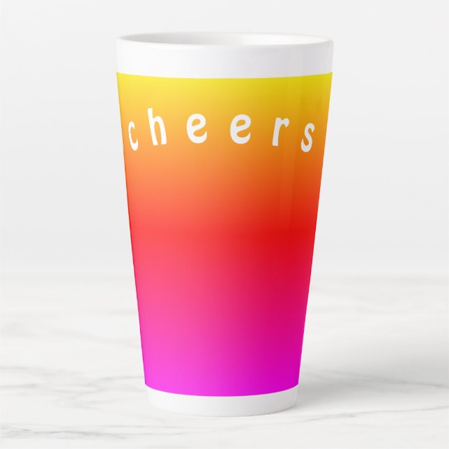 Farbenfrohe Latte-Tasse-Regenbogenfarben - Beifall Milchtasse (Vorderseite)