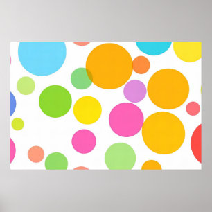 Farbenfrohe, lebendige Circle Pattern Modernes Abs Poster