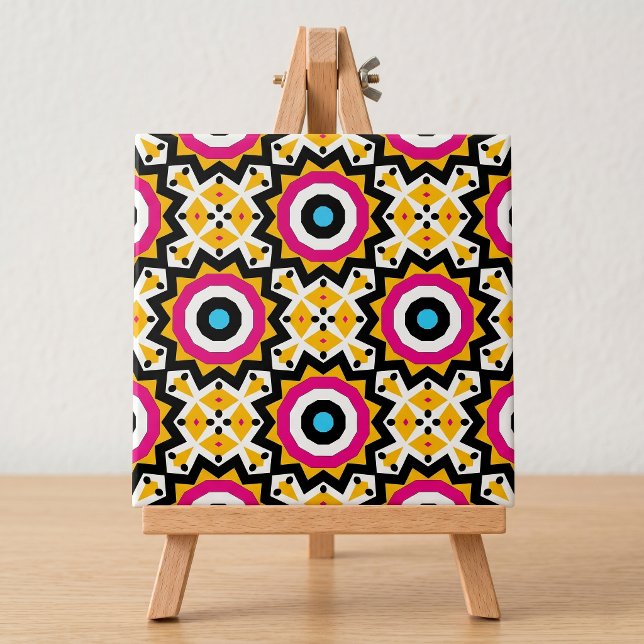 Farbenfrohe, lebendige ethnische Mosaik geometrisc Fliese (Von Creator hochgeladen)
