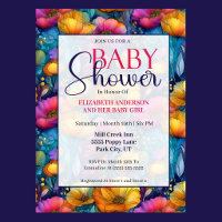Farbenfrohe Lebendige Mohnblumen Mädchen Baby Show