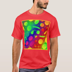 Farbenfrohe, lebendige Neon Frucht Muster Kunst T-Shirt