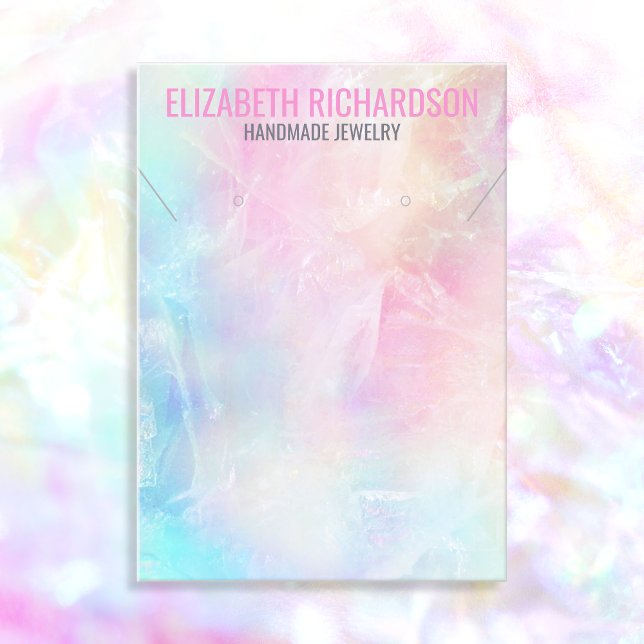 Farbenfrohe, lebendige Pastel-Rainbow-Juwelierschm Visitenkarte (Von Creator hochgeladen)