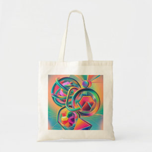 Farbenfrohe, lebendige und abstrakte Kunstwerke Tragetasche