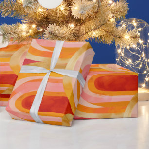 Farbenfrohe Lebensformen Weihnachtsbogen Geschenkpapier