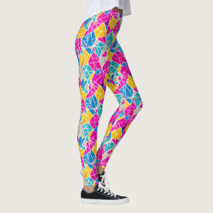 Farbenfrohe, lebhafte Abstrakte geometrische Forme Leggings