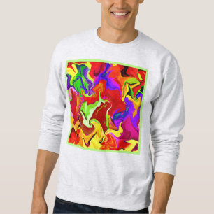 Farbenfrohe, lebhafte Abstraktionsmuster Sweatshirt