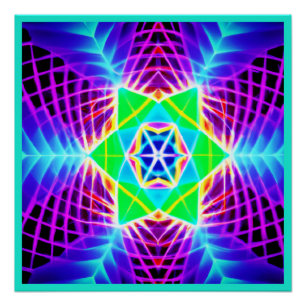 Farbenfrohe, lebhafte Muster Poster