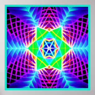 Farbenfrohe, lebhafte Muster Poster