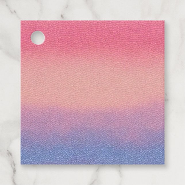 Farbenfrohe Lederkunst Geschenkanhänger (Vorderseite)