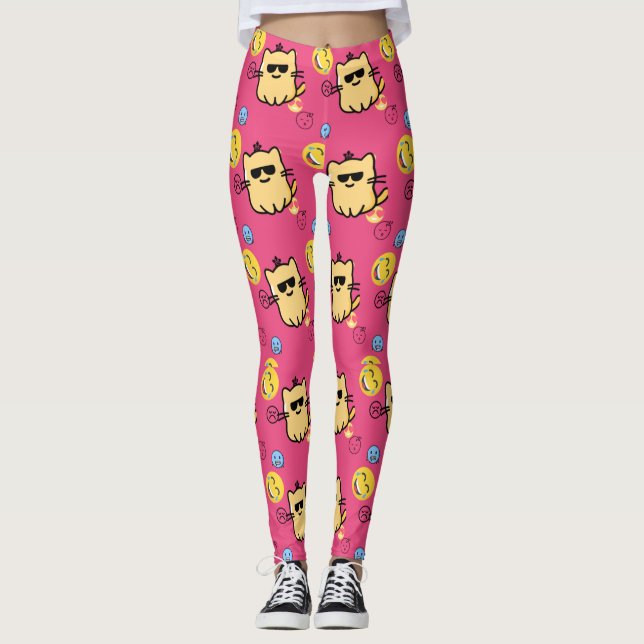 Farbenfrohe Leggien Leggings (Vorderseite)