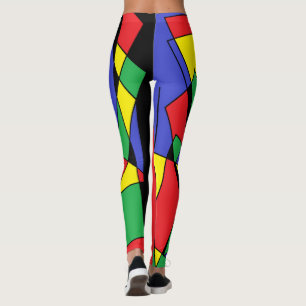 Farbenfrohe Leggings Abstrakte Farben