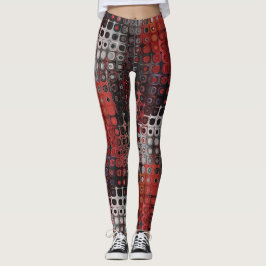 Farbenfrohe Leggings mit Abstrakter Druckkunst