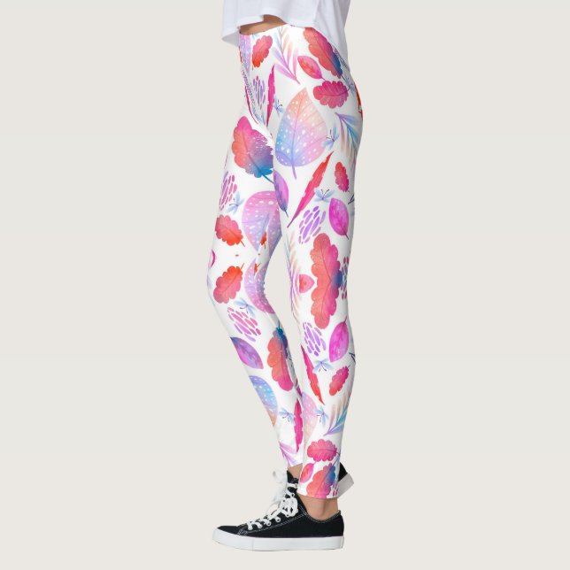 Farbenfrohe Leggings mit einem lebendigen Muster i (Links)