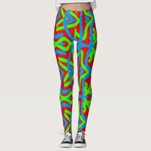 Farbenfrohe Leggings "Ratti_Creative_Arts"