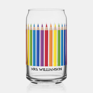 Farbenfrohe Lehrerin Stift Dosenglas
